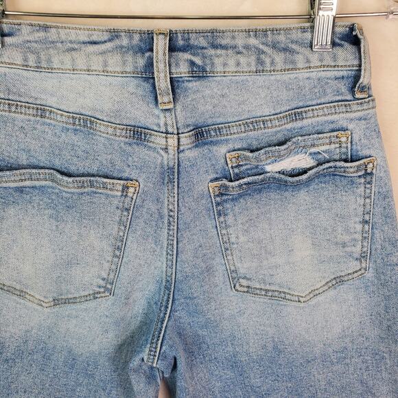 VERVET CITY LIGHTS BARREL JEANS Sz 25 Raw Hem High Rise Wide Leg Taper Stretch - Picture 14 of 16